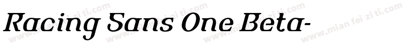 Racing Sans One Beta字体转换